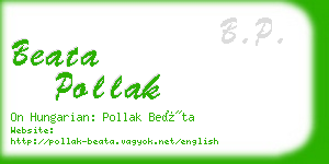 beata pollak business card